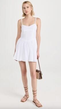 Ciao Lucia | Nadja Mini Dress in White Strappy Cotton Sundress S